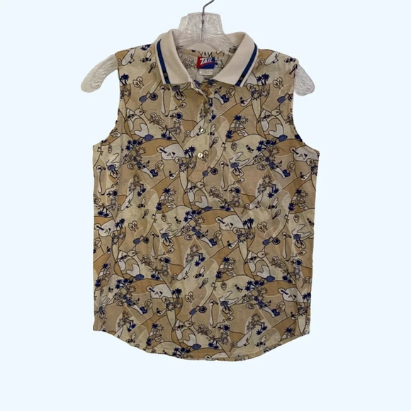 Tail Woman’s Size Small Sleeveless top Golf Button Front Collar Tank Top Resort - Picture 1 of 8